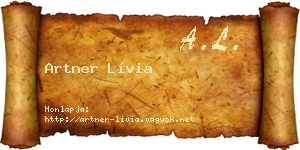 Artner Lívia névjegykártya