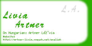 livia artner business card